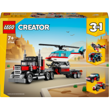                             LEGO® Creator 3 v 1 31146 Náklaďák s plochou korbou a helikoptéra                        
