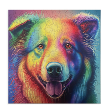                             Wooden puzzle Multicolored Labrador A3                        
