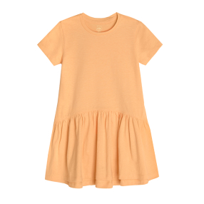 Basic šaty s krátkým rukávem- oranžové