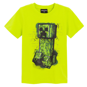 Tričko s krátkým rukávem Minecraft -žluté