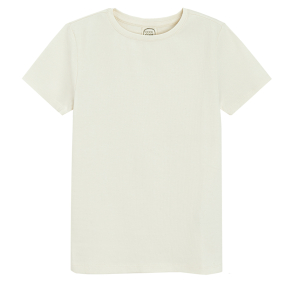 Jednobarevné tričko s krátkým rukávem -bílé