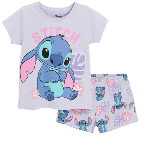 Pyžamo s krátkým rukávem Lilo a Stitch -světle fialové