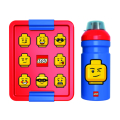 Lego Iconic Box svačinový set (láhev a box) - modrá/zelená