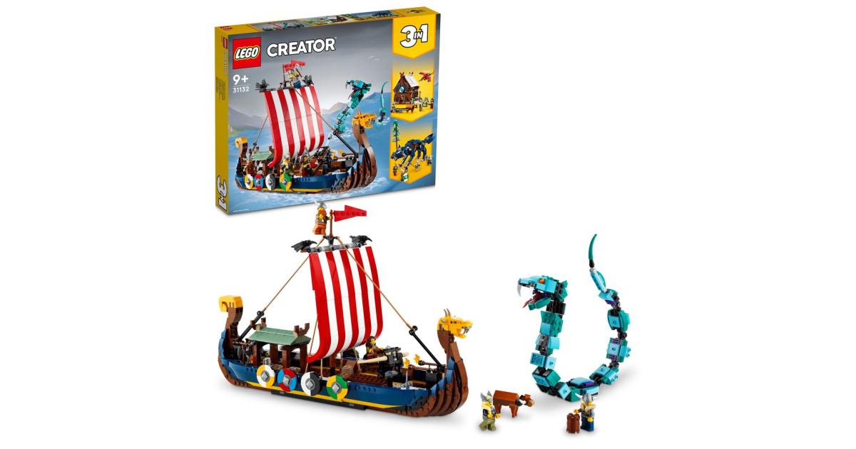 LEGO® Creator 31132 Vikingská loď a mořský had 