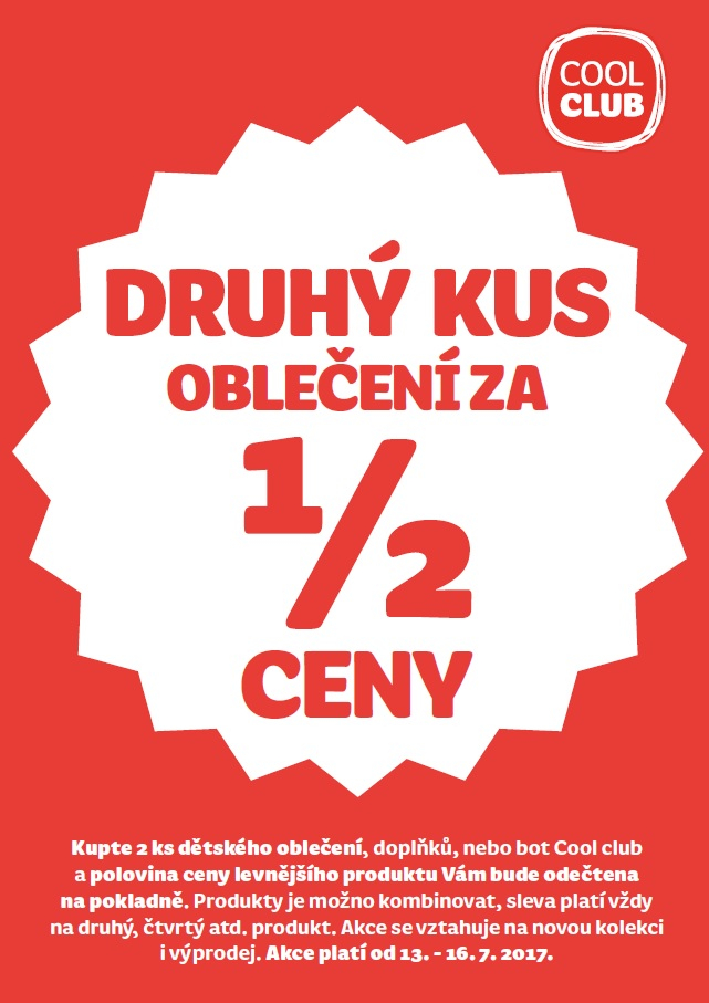 DRUHÝ KUS OBLEČENÍ COOL CLUB ZA PŮLKU CENY