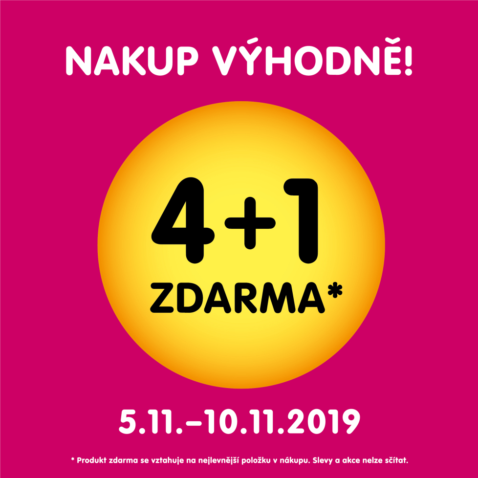 Nakup výhodně: Akce: 4+1 ZDARMA