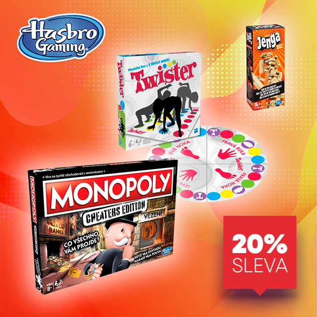 VÝHODNÉ NABÍDKY - 20% SLEVA NA ZNAČKU HASBRO: HRY