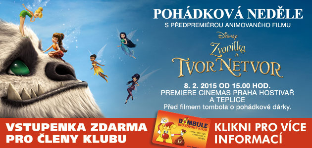 1 + 1 vstupenka ZDARMA na film "Zvonilka a tvor Netvor"