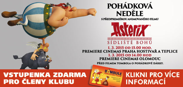 1+1 vstupenka do kina ZDARMA na film "Asterix: Sídliště bohů"