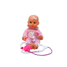                             Panenka Bambolina s stetoskopem a kojeneckou lahvičkou 33 cm                        