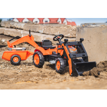                             Traktor šlapací Kubota M7171 oranžový s přední i zadní lžící                        