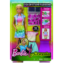                             Barbie d.i.y. Crayola s módním potiskem běloška                        