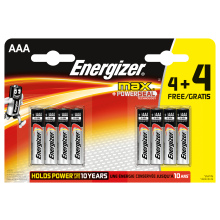                             Energizer MAX AAA 4+4 zdarma                        