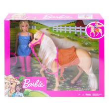                             Barbie panenka s koněm                        