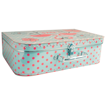                             Kufřík Plameňáci růžovo/modrý 35 cm                        
