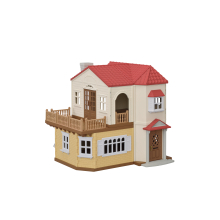                             Patrový dům s červenou střechou                        