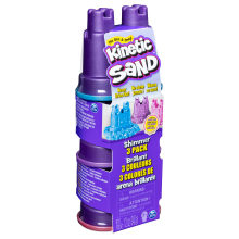                             Kinetic sand tři kelímky třpytivého písku                        