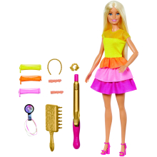                            Barbie panenka s vlnitými vlasy                        
