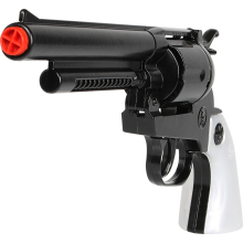                             Kovbojský revolver kovový černý 12 ran                        