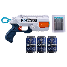                             X-SHOT - Reflex pistole + 3 plechovnky a 8 nábojů                        