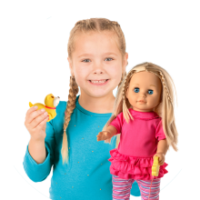                             Panenka Sofinka s pejskem chodící a česky mluvící 42 cm                        