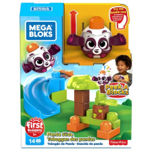                             Mega Bloks Peek a Blocks velká skluzavka - lesní panda                        
