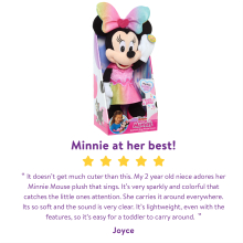                             Minnie Mouse zpívající plyšak v lesklých šatičkách                        