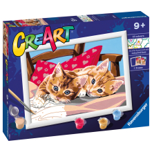                             Malování podle čísel CreArt Dvě mazlivá koťata                        