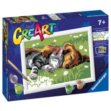                             Malování podle čísel CreArt Spící pes a kočka                        