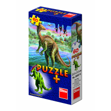                             Puzzle 60 dílků dinosauři + figurka                        