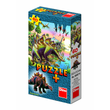                             Puzzle 60 dílků dinosauři + figurka                        