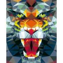                            Malování podle čísel CreArt Polygonový tygr                        