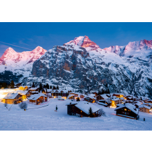                             Puzzle Dechberoucí hory: Bernská vysočina, Murren ve Švýcars                        