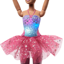                             Barbie svítící magická baletka s růžovou sukní                        
