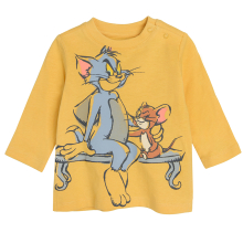                             Tričko Tom a Jerry s dlouhým rukávem- žluté                        