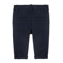                            Elegantní kalhoty s imitací poklopce a kapsy- námořnicky modré                        