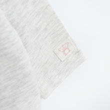                             Tričko dlouhý rukáv s nápisem- šedý melange                        