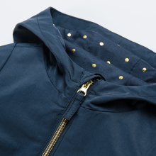                             Přechodový kabát s kapucí- námořnicky modrý                        