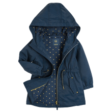                             Přechodový kabát s kapucí- námořnicky modrý                        