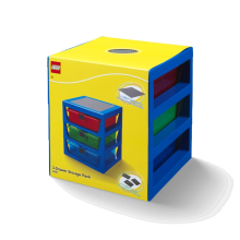                             LEGO organizér se třemi zásuvkami - modrá                        