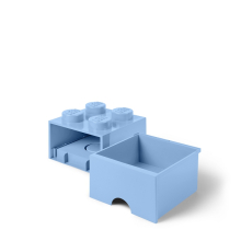                             LEGO úložný box 4 s šuplíkem - světle modrá                        