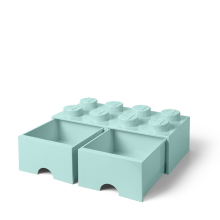                             LEGO úložný box 8 s šuplíky - aqua                        
