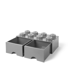                             LEGO úložný box 8 s šuplíky - šedá                        