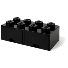                             LEGO úložný box 8 s šuplíky - černá                        