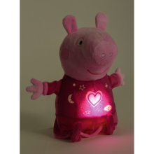                             Peppa Pig 2v1 plyšový usínáček, hrající + světlo, růžový, 25                        