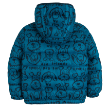                             Prošívaná bunda s kapucí- modrá                        