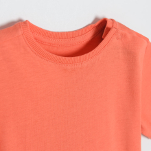                             Basic tričko s krátkým rukávem- oranžové                        