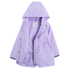                            Dívčí kabát s kapucí- fialový                        