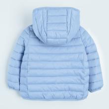                             Prošívaná bunda s kapucí- světle modrá                        