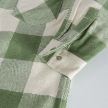                             Kostkovaná košile s dlouhým rukávem- zelená                        